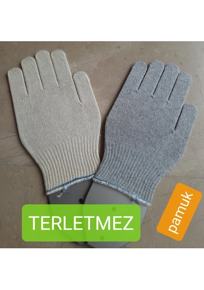 1 Çift. Pamuk Örme Iş Eldiveni. Work Gloves.Safety.