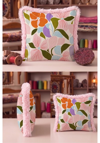 Çiçek Desenli Zarif Botanik Saçaklı Yastık Kılıfı-pastel Floral Bohem Pembe Püsküllü Kırlent Kılıfı Puslu Düş Lime Çiçek Desenli Zarif Botanik Saçaklı Yastık Kılıfı-pastel Floral Bohem Pembe Püsküllü Kırlent Kılıfı Puslu Düş Lime