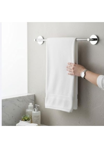 Uzun Havluluk Krom 40 Cm Parlak Gümüş Duvar Tipi Paslanmaz Çelik Banyo Havlu Askısı Aparatı Çok Renkli