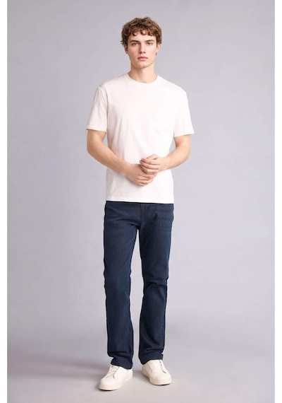 DeFacto %100 Pamuk New Regular Fit Bisiklet Yaka Basic Düz Kısa Kollu Tişört V7699AZ24SPWT32