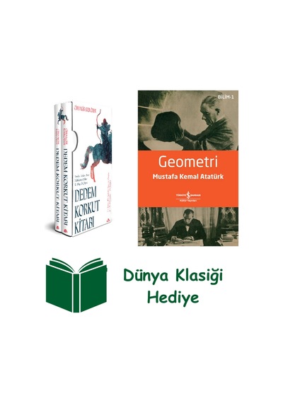 Dedem Korkut Kitabı 2 Cilt - Kutulu + Geometri + Dünya Klasiği Hediye