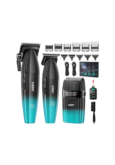 V-640 S3 Profesyonel Kablosuz Saç Ve Sakal Kesme Makinesi 3 İn 1 Tıraş Seti
