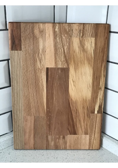 Doğal Ahşap Kesme Tahtası - Kayın Masif 25x35 Köşe Ahşap