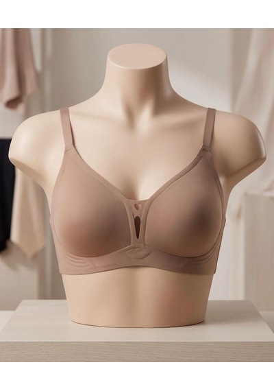 Best Bra L-247 Lazer Dikişsiz Balensiz Pedli İz Bırakmaz Yumuşak Dokulu Sütyen Vizon