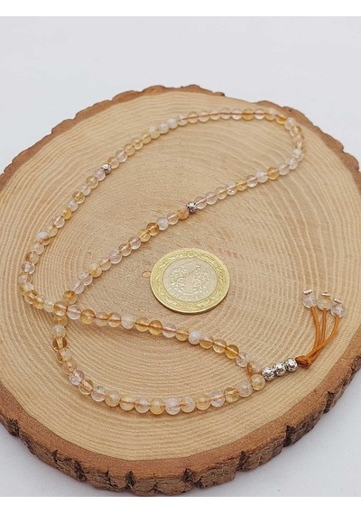 Yasamtohumu Sitrin Taşı 99luk Tesbih 4mm 36725 Çok Renkli