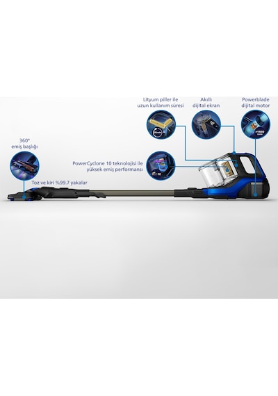 Philips XC8049/01 SpeedPro Max Serisi 8000 Dikey Şarjlı Süpürge