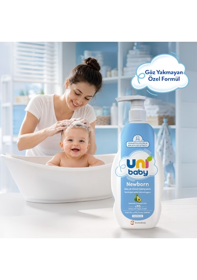 Uni Baby Newborn Yenidoğan Saç ve Vücut Şampuanı 500 Ml 3'lü
