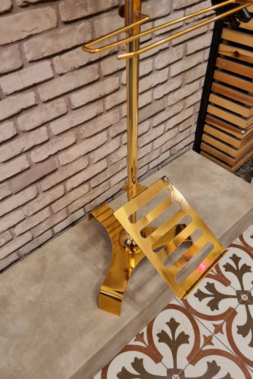 Yüksek Kalite Gold Ayak Erkek Tel Kafalı Ahşap Kollu Terzi Mankeni