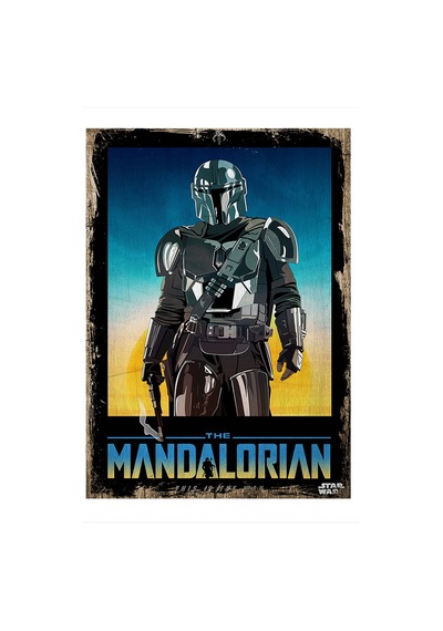 Bedeko Mandalorian Model Ahşap Tablo 35 Cm X 50 Cm