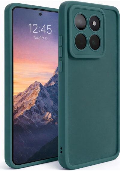 Mi 14t Pro Uyumlu Kamera Çıkıntılı Mat Silikon Telefon Kılıfı Yeşil