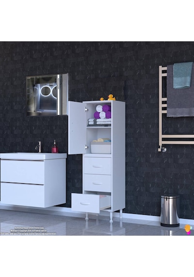 Eliusta Alia Çok Kullanışlı Dolap G:40 Cm Üst Bölme Kapaklı Alt Bölme Çekmeceli 40x138x32,5 Cm Modüler Dolap Beyaz Eliusta Alia Çok Kullanışlı Dolap G:40 Cm Üst Bölme Kapaklı Alt Bölme Çekmeceli 40x138x32,5 Cm Modüler Dolap Beyaz