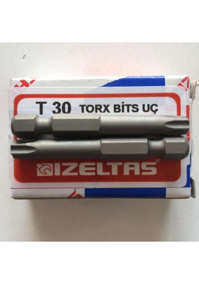 İzeltaş T30 Tork Bits Uç 50 Mm Buldex Vida Sıkma Ucu 2 Adet