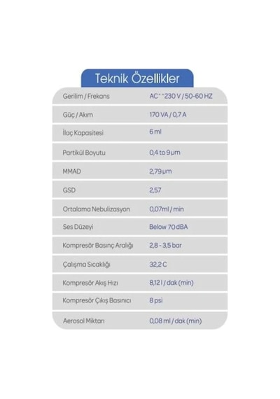 Wohler Kompresörlü Nebülizatör Hava Buhar Makinesi Cihazı