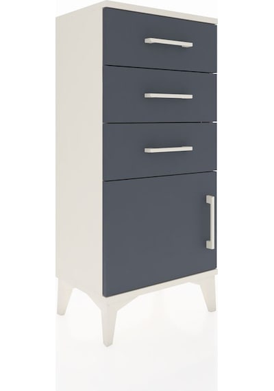Arges Komodin 3 Çekmeceli Tek Kapaklı 44x30x96 Aytaşı-antrasit Aytaşı