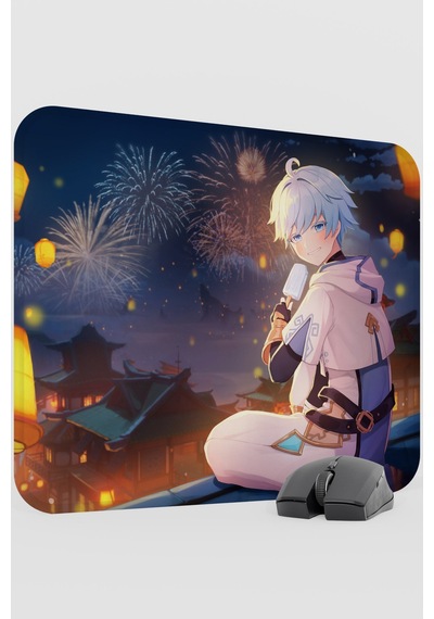 Chongyun Genshin Impact Anime Gacha V4 - 48x40 Xl Gaming Mouse Pad Fare Altlığı