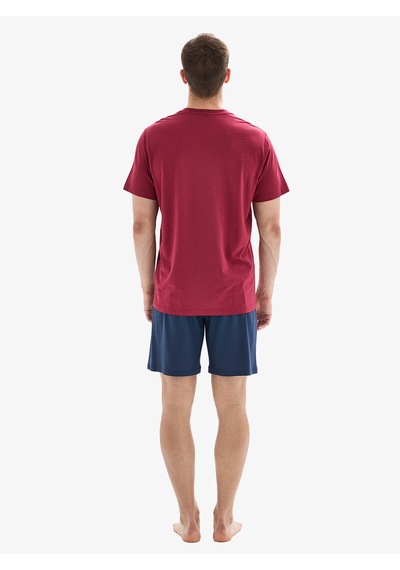 Erkek 3lü Pijama Takımı 40878 - Bordo Bordo
