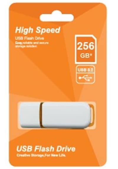 Elba 256gb Plastik Beyaz-turuncu 3.2 Usb Flash Bellek