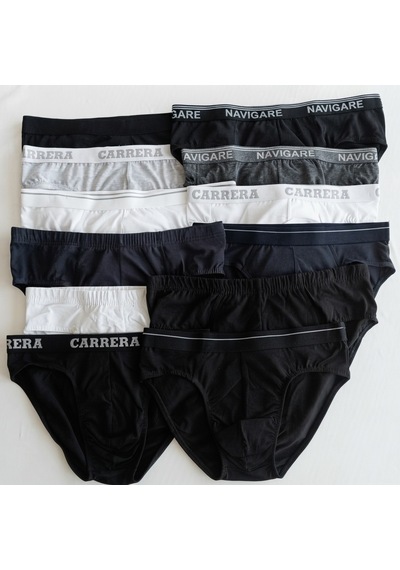 Bonbon Erkek 6'lı Paket Karışık Renk Slip Bb2629 Siyah