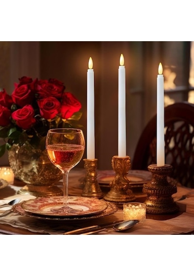 28 Cm Pilli Led Mum 12'li Paket Çok Renkli