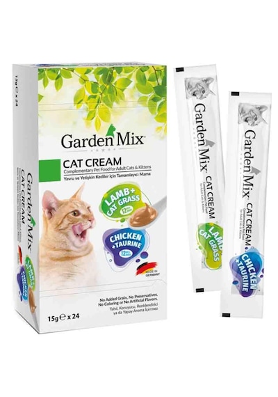 Garden Mix Kuzulu Ve Tavuklu Krema Kedi Ödül Maması 15gr 24'lü