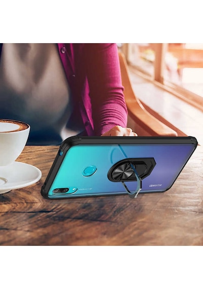 Huawei Y7 Prime 2019 Tam Korumali Yüzüklü Renkli Kenarli Manyetik 544177310