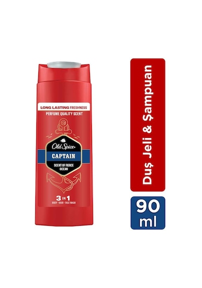 Old Spice Captain Erkek 3 Ü 1 Arada Duş Jeli & Şampuan 90 Ml Fresh
