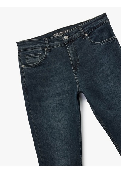 Koton Skinny Fit İndigo Erkek Jean Pantolon 7wam40090nd