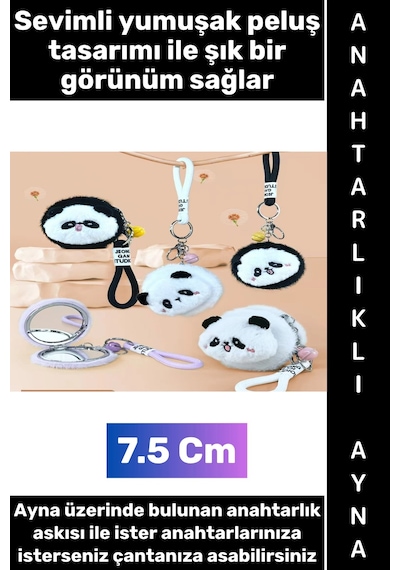 Ayna Dekoratif Hediyelik Günlük Makyaj Bakım Düzenleme Kontrol Mini Çantaya Takılabilir Cep Boy Yum 96698687