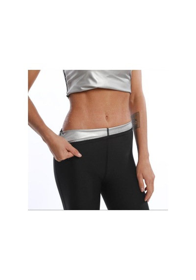 Multiflexpro Kadın Siyah Termal Sauna Tayt Terleme Taytı Spor