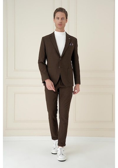 Efor C 695 Slim Fit Kakao Spor Ceket Kahverengi