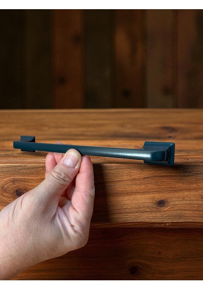 Beta Düz Antrasit Alüminyum Metal Lüks Modern Mobilya Çekmece Mutfak Dolabı Kulpu 160mm-192mm Antrasit