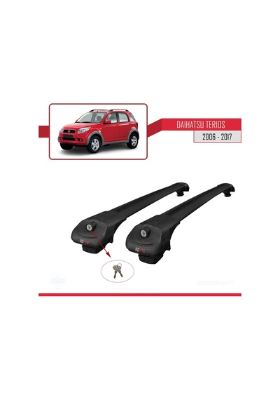 Daihatsu Terios 2006-2017 Arası İle Uyumlu Ace-1 Ara Atkı Tavan Barı Siyah