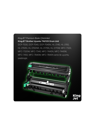 Kingjet Brother Uyumlu Dr-2125 Tekli Uyumlu  Drum Ünitesi Mfc-7320
