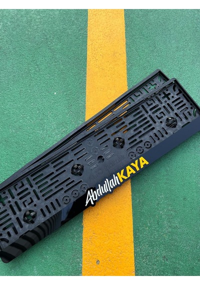 Kişiye Özel Plakalık Yazılı 3d Pleksi Sarı Beyaz Renkte