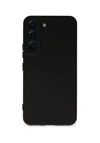 Galaxy S22 İle Uyumlu Kapak Kamera Korumalı Içi Kadife Lansman Silikon Kılıf - Siyah 50 x 22