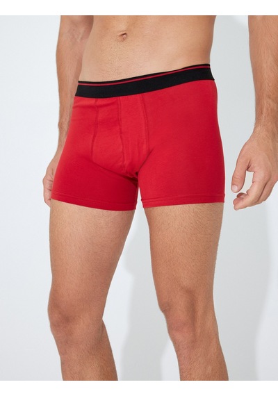 Koton 3'lü Boxer Seti Kuru Kafa Baskılı Çok Renkli Pamuklu Bordo 5wlm90039mk Bordo