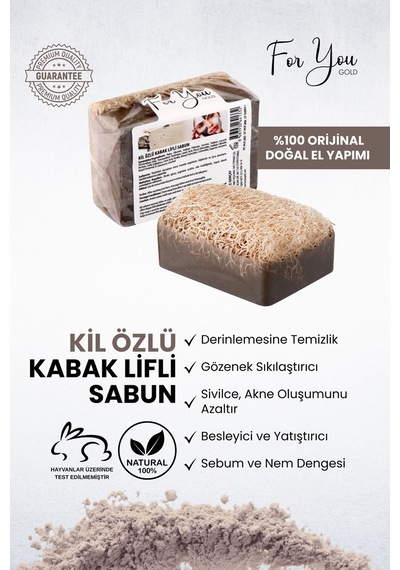 Kil Özlü Kabak Lifli Sabun Kabak Lifi - Lavanta