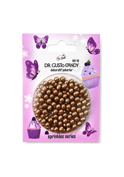 Dr. Gusto 4 Mm Candy Bakır Boncuk Pasta Süsleme Şekeri