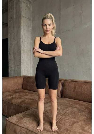 Kadın Şekillendirici Siyah Tam Boy Body