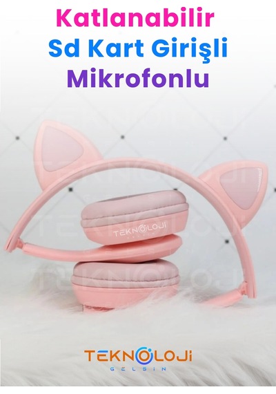 Teknoloji Gelsin P47M Bluetooth 5.4 Kedi Kulaklık