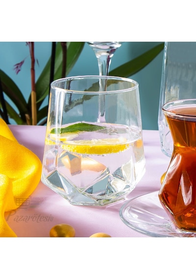 Plt Design Valeria Bardak - 12 Li Su- Meşrubat Bardağı Seti Xlc