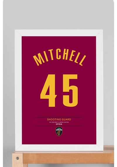 Donovan Mitchell Forma Çerçeveli Tablo - Nba Cleveland Cavaliers Jersey