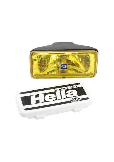 HELLA 12V SİS LAMBASI COMET FF 550 DİKDÖRTGEN (DELİCİ-SÜRÜCÜ) (DÜZ CAM) (SARI) (195*97)