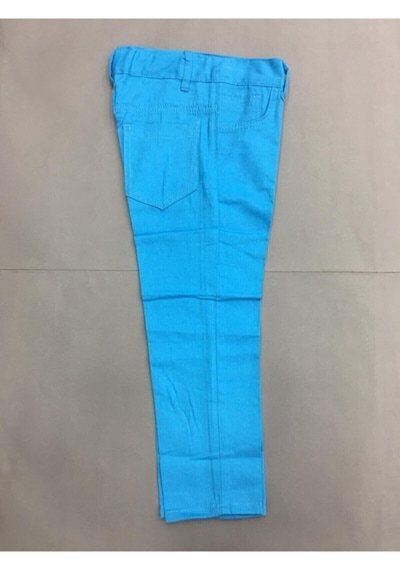 Nacar Store Çocuk 29ekim 10kasım 23nisan Gösteri Özel Gün Içten Lastik Ayarlamalı Keten Pantolon Turkuaz
