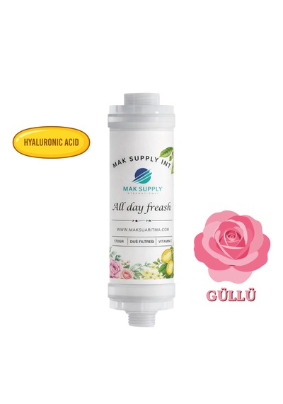 Duş Filtresi C Vitaminli Limon / C Vitaminli Kokusuz / Gül Hyaluronik Asit beyaz