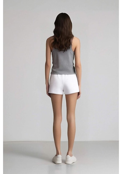 Defacto Relax Fit Yüksek Bel Kısa Paça Beyaz Müslin Şort D0567ax25smwt34 Beyaz
