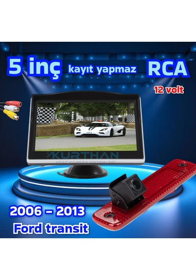5 İnç Monitör Ve 2006-2013 Ford Transit Uyumlu Kamera 12 Volt