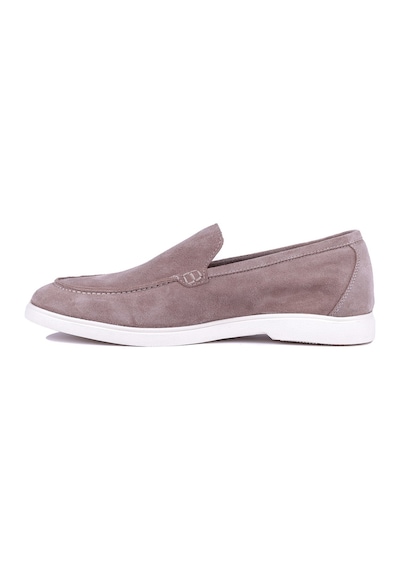 Shoetyle - Hakiki Süet Deri Bej Rengi Erkek Loafer - 115-k664-1603