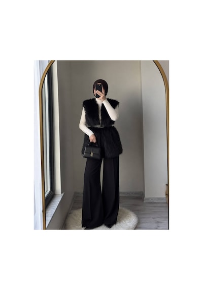 Verymoda Tüylü Yelek Vmf1567 Siyah