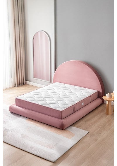 Good Night Legom Torba Yaylı Set Yatak Baza Başlık Tek Kişilik Yıkanabilir Ortopedik Pembe
